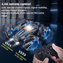 Load image into Gallery viewer, RC Stunt Car with Lights Music, Remote Control Car 360° Spins Double Side Twisted RC Car Birthday Gifts Toys for 6 7 8 9 10 11 12 year old boys
