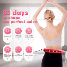 Load image into Gallery viewer, Smart Weighted Fit Hoop Plus Size for Adults Weight Loss, Hula Circle-2 in 1 Infinity Fitness Hoop, 24 Links Detachable &amp; Size Adjustable, with Ball Auto Rotate 360 Degree for Women
