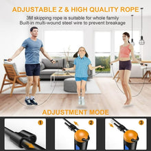 Load image into Gallery viewer, Jump Rope Fitness Weighted Skip Rope Smart with Counter Adjustable Heavy Jump Rope Men Women Adults Kids
