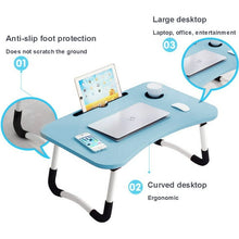 Load image into Gallery viewer, Mighty Rock Laptop Desk Foldable Bed Tray Table Laptop Bed Stand Standing Table for Bed Sofa Couch Floor Blue
