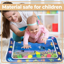 Load image into Gallery viewer, Meidong Tummy Time Baby Water Mat, Inflatable Infant Baby Toys for 3 6 12 Months,Fun Activity Center Play Mat Gift for Boy &amp; Girl Newborn Early Sensory Development BPA-Free
