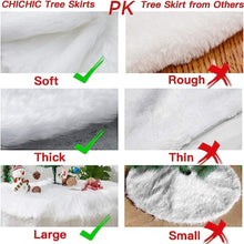 Load image into Gallery viewer, Christmas Tree Skirt Tree Skirt White Tree Skirt for Christmas Tree Decorations Plush Skirt for Merry Christmas Party Christmas Tree Decoration Merry Christmas Tree Skirt Collar 36 inch
