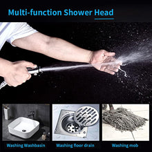 Load image into Gallery viewer, Mighty Rock Drill-Free High Pressure Handheld Shower Head with ON/OFF Pause Switch 3 Spray Modes Water Saving Showerhead, Detachable Puppy Shower Accessories (Shower Head (Chrome)+Bracket+Hose)
