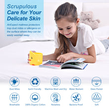 Load image into Gallery viewer, Waterproof Mattress Protector King Size - 100% Organic Cotton Hypoallergenic Breathable Mattress Pad Cover, 18” Deep Pocket , Vinyl Free - 76” x 80”
