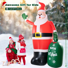 Load image into Gallery viewer, Christmas Inflatables Santa Claus 8Ft Christmas Inflatable Outdoor Decorations Built-in LED Lights Blow Up Yard Decoration for Xmas Holiday Party Indoor Garden Lawn
