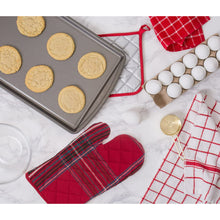 Load image into Gallery viewer, Movsou Oven Mitts Kitchen Cotton Gloves Lining Thick BBQ Gloves Heat Resistant for Cooking Baking Grilling 1 Pair Red
