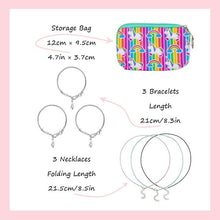 Load image into Gallery viewer, Funsmile 66 Pcs Charm Bracelet Making Kit, DIY Jewelry Making Kit with Pendant Charms Kit and Elastic Strings Crafts Gifts Set for Girls
