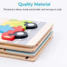 Load image into Gallery viewer, Wooden Puzzles Toddler Toys Traffic Shape Jigsaw Puzzles Gift for 1 2 3 Year Old Boys Girls Montessori Bright Color 6 Pack
