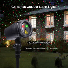 Load image into Gallery viewer, Christmas Laser Stars Projector Lights 3 modes Remote Control Waterproof Timer for Holiday Party Garden,Red &amp; Green
