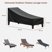 Load image into Gallery viewer, Funsmile Chaise Lounge Cover Patio Outdoor Furniture Covers Waterproof 2 Pack 68W x 30D x 30H inch Black
