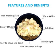 Load image into Gallery viewer, Globe String Lights 33 Feet 100 Led, Ball String Lights Indoor/Outdoor Waterproof Decorative Light, Battery Powered Starry Fairy String Lights for Bedroom, Patio, Garden, Party, Wedding, Warm White
