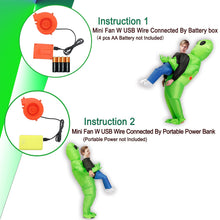 Load image into Gallery viewer, Halloween Inflatable Costume Kids Alien Costume Halloween Alien Blow Up Costumes Alien, Suit for Kids Teenagers, for Christmas and Halloween, Green
