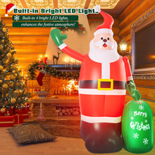 Load image into Gallery viewer, Christmas Inflatables Santa Claus 8Ft Christmas Inflatable Outdoor Decorations Built-in LED Lights Blow Up Yard Decoration for Xmas Holiday Party Indoor Garden Lawn
