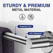 Load image into Gallery viewer, kibhous Towel Rack for Bathroom - 20'' Rustproof Towel Holder, Sturdy Towel Bar Wall Mounted, Space-Saving Towel Hanger, Bathroom Accessories, Home Decor, Apparment Essentials, Silver
