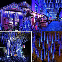 Load image into Gallery viewer, Christmas Lights Outdoor, Icicle String Light 8 Tubes 192LEDs for Xmas Tree Christmas Decorations Party Wedding Holiday Yard, Blue
