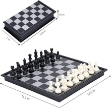 Load image into Gallery viewer, Funsmile Magnetic Chess Set with Folding Chess Board 15" Foldable Chess Sets Travel Board Games for Kids and Adults
