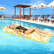 Load image into Gallery viewer, COWIN Inflatable Pool Floats Hammock 73 x 34 inches Adults for Size Water Hammock Lounge with Headrest Floating Pool Lounge Chair for Men and Women (Yellow)
