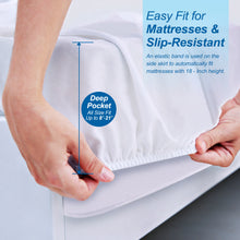 Load image into Gallery viewer, Waterproof Mattress Protector King Size - 100% Organic Cotton Hypoallergenic Breathable Mattress Pad Cover, 18” Deep Pocket , Vinyl Free - 76” x 80”
