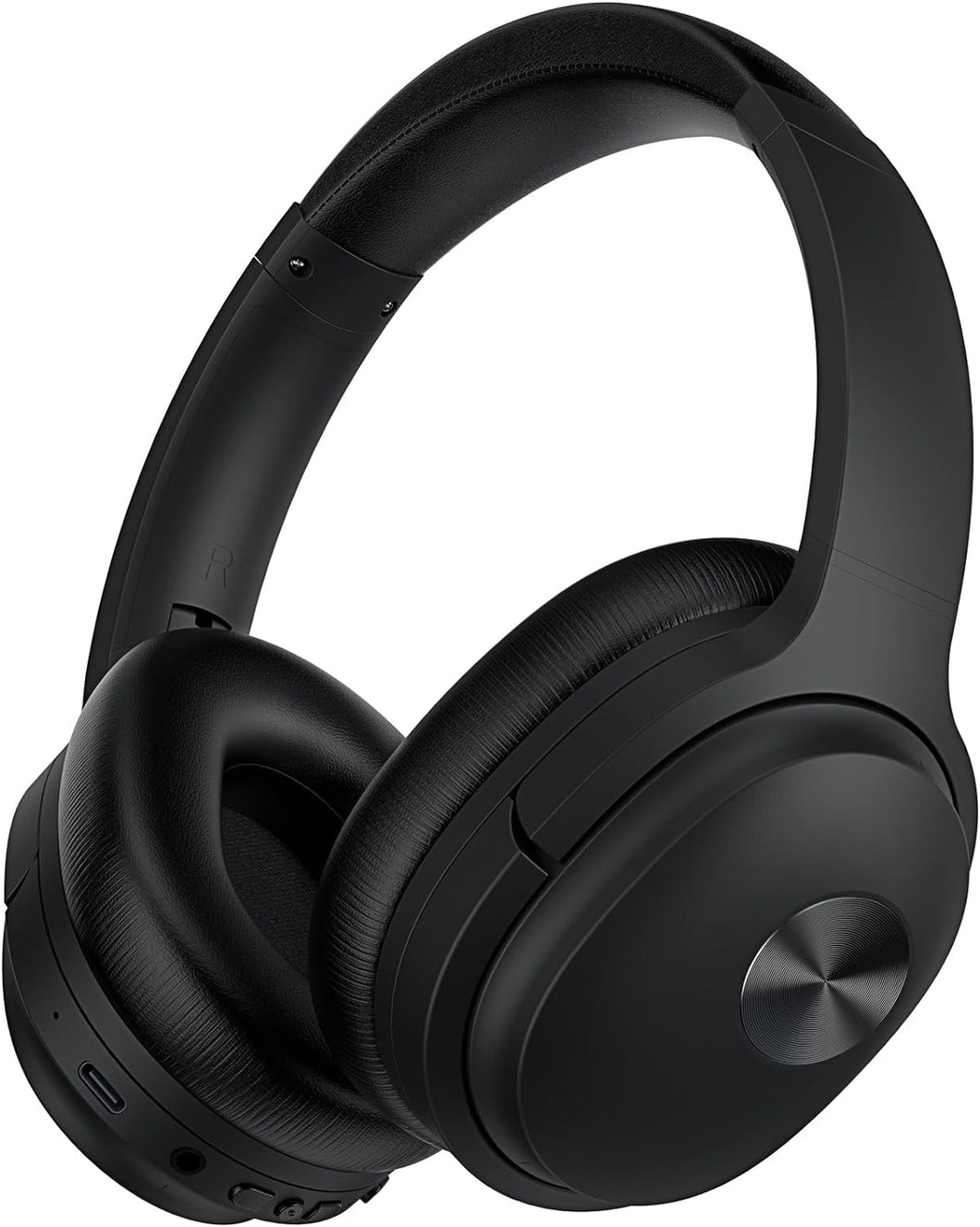 Active Noise Canceling Headphones Bluetooth Wireless Headphones Over Ear Bluetooth 5.2 Deep Bass 30Hrs for Home Office,Jet Black