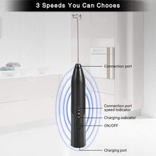Load image into Gallery viewer, Uncahome Milk Frother Wand Drink Mixer - Handheld Milk Frother Electric Whisk - Easy-Clean Stainless Steel Frother Wand &amp; Mini Blender - Electric Coffee Frother for Milk Coffee Lattes
