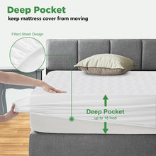Load image into Gallery viewer, Waterproof Mattress Protector Queen Size, Bamboo Mattress Cover Ultra Soft 3D Air Fabric Cooling Breathable Noiseless Deep Pocket(8-18 INCH)
