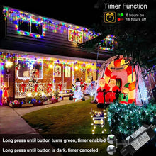 Load image into Gallery viewer, Christmas Icicle Lights String Lights 33ft 400 LED 8 Modes Waterproof Timer for Holiday Party Wedding, Multicolor
