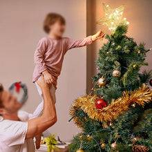 Load image into Gallery viewer, Christmas Star Tree Topper, Lighted Christmas Tree Topper, Hollow Gold Lighted Tree Star, LED Light up Xmas Tree Topper with 30 LE
