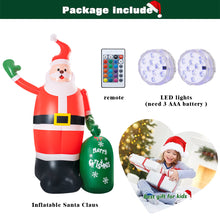 Load image into Gallery viewer, Christmas Inflatables Santa Claus 8Ft Christmas Inflatable Outdoor Decorations Built-in LED Lights Blow Up Yard Decoration for Xmas Holiday Party Indoor Garden Lawn
