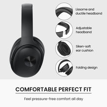 Load image into Gallery viewer, Active Noise Canceling Headphones Bluetooth Wireless Headphones Over Ear Bluetooth 5.2 Deep Bass 30Hrs for Home Office,Jet Black

