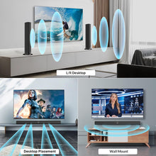 Load image into Gallery viewer, COWIN Sound Bar for TV, 2-in-1 Detachable Soundbar with Auto Volume Boost, TV Speakers with 3 EQ Modes, Bluetooth 5.3/ARC/Opt/AUX Connection for PC/Gaming/Projectors

