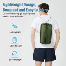 Load image into Gallery viewer, COWIN Sleeping Bags for Adults Backpacking Lightweight Waterproof 41℉-59℉ for Camping Hiking Outdoor Travel with Compression Bags 3.52lb , Military Green
