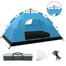 Load image into Gallery viewer, Aedavey Camping Tent 2 Person Automatic Pop Up Instant Tent Waterproof Windproof Portable 7&#39; x 5&#39; x 50&quot; Blue
