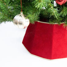 Load image into Gallery viewer, Christmas Tree Skirt, Velvet Foldable Christmas Tree Collar, Red Xmas Tree Stand Base Cover, Halloween Tree Ring for Fall Winter Holiday Xmas Halloween Party Home Decoration
