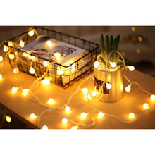 Load image into Gallery viewer, Globe String Lights 33 Feet 100 Led, Ball String Lights Indoor/Outdoor Waterproof Decorative Light, Battery Powered Starry Fairy String Lights for Bedroom, Patio, Garden, Party, Wedding, Warm White
