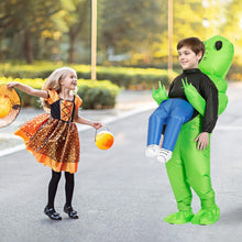 Load image into Gallery viewer, Halloween Inflatable Costume Kids Alien Costume Halloween Alien Blow Up Costumes Alien, Suit for Kids Teenagers, for Christmas and Halloween, Green
