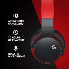 Load image into Gallery viewer, COWIN E7 Bluetooth Headphones Active Noise Cancelling Wireless over Ear Bluetooth Headphones Comfortable Protein Earpads 30H Playtime for TV, Home ,Office, Black and Red
