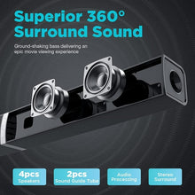 Load image into Gallery viewer, Sound Bars for TV, Bluetooth Soundbar for TV, 50W TV Sound Bar with 4 Drivers and Remote Control, Home Audio TV Speakers Sound Bar with ARC/Optical/AUX Connect
