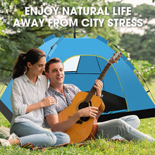 Load image into Gallery viewer, Aedavey Camping Tent 2 Person Automatic Pop Up Instant Tent Waterproof Windproof Portable 7&#39; x 5&#39; x 50&quot; Blue
