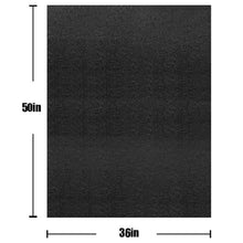 Load image into Gallery viewer, Under Grill Mat, 50 x 36 inch BBQ Floor Mats, Deck Patio Protector Mat, Indoor Fireplace Mats Fire Pit Mats, Fire Resistant, Water Resistant, Oil Proof, Easy to Clean Reusable Outdoor Grill Mat, Black
