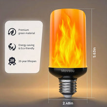 Load image into Gallery viewer, LED Flickering Flame Light Bulbs, 4 Modes Gravity Activated Fire Lamp for Halloween Indoor Party, 4 Pack
