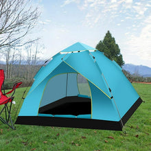 Load image into Gallery viewer, Aedavey Camping Tent 3 Person Automatic Pop Up Instant Tent Waterproof Windproof Portable 7&#39; x 7&#39; x 53&quot; Lake Blue

