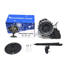Load image into Gallery viewer, Christmas LED Snowflake Projector Lights Outdoor, 3D Snowfall Projection Lamp Outside Waterproof, Black
