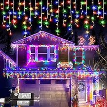 Load image into Gallery viewer, Christmas Icicle Lights String Lights 33ft 400 LED 8 Modes Waterproof Timer for Holiday Party Wedding, Multicolor
