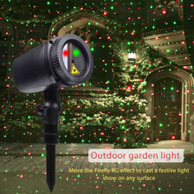 Load image into Gallery viewer, Christmas Laser Stars Projector Lights 3 modes Remote Control Waterproof Timer for Holiday Party Garden,Red &amp; Green

