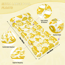 Load image into Gallery viewer, COWIN Inflatable Pool Floats Hammock 73 x 34 inches Adults for Size Water Hammock Lounge with Headrest Floating Pool Lounge Chair for Men and Women (Yellow)
