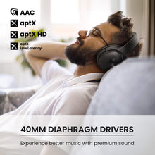 Load image into Gallery viewer, Active Noise Canceling Headphones Bluetooth Wireless Headphones Over Ear Bluetooth 5.2 Deep Bass 30Hrs for Home Office,Jet Black
