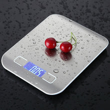Load image into Gallery viewer, Food Scale 22lb Digital Kitchen Scale with 1g/0.05oz Precise Graduation, 5 Units LCD Display Scale for Cooking/Baking in KG, G, oz, ml, and lb, Easy Clean Stainless Steel and Tempered Glass
