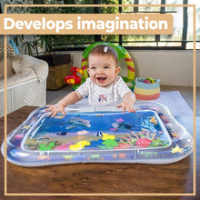 Load image into Gallery viewer, Meidong Tummy Time Baby Water Mat, Inflatable Infant Baby Toys for 3 6 12 Months,Fun Activity Center Play Mat Gift for Boy &amp; Girl Newborn Early Sensory Development BPA-Free
