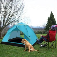 Load image into Gallery viewer, Aedavey Camping Tent 3 Person Automatic Pop Up Instant Tent Waterproof Windproof Portable 7&#39; x 7&#39; x 53&quot; Lake Blue
