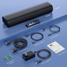 Load image into Gallery viewer, TV Sound Bar, Sound Bars for Smart TV Bluetooth 5.0 Soundbar 50W 17Inch Small Soundbars with HDMI-ARC/Optical/AUX Connection, TV Soundbar Surround Sound Bars for Home Theater Audio

